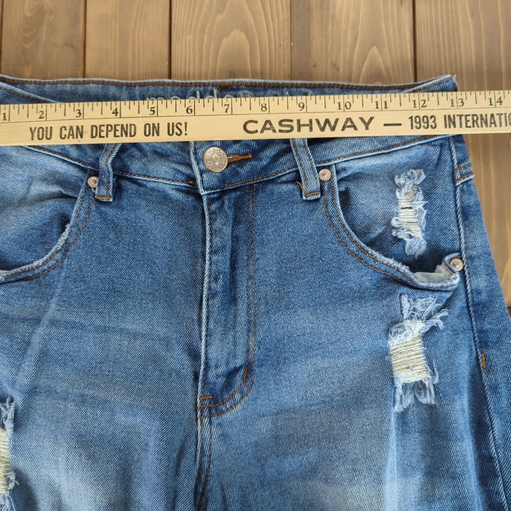 High Rise Flared Bootcut Distressed Jeans - Picture 6 of 11